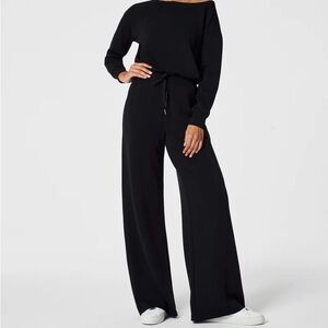 AirEssentials Off-Shoulder Jumpsuit worn once size 1X black by Spanx